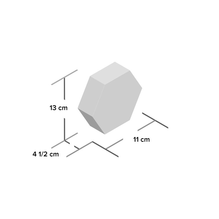 Karlsson Hexagon Modern & Contemporary Digital Wood Quartz Alarm